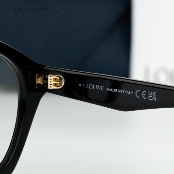 Loewe Women Eyeglasses Black Demo Round LW50053F CURVY 001 NEW AUTHENTIC - Picture 6 of 7